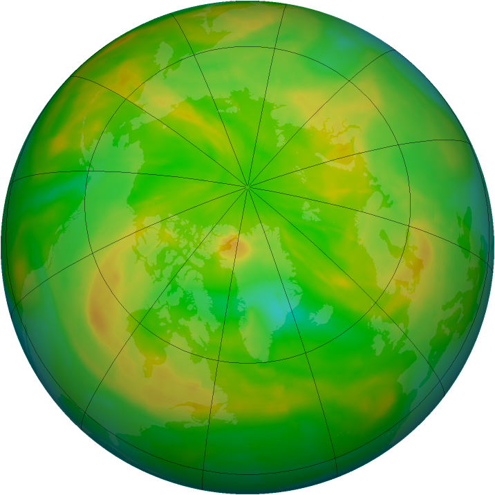 Arctic ozone map for 04 June 2009